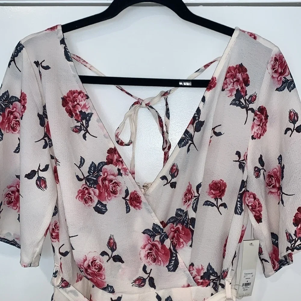 NWT Trixxi Faux Wrap Floral Romper M
